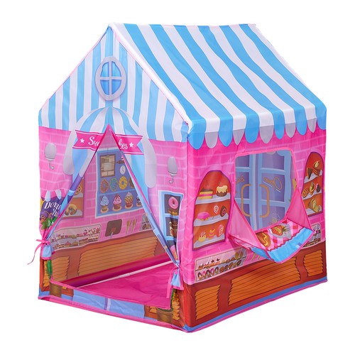 Folding pop play tent - up,