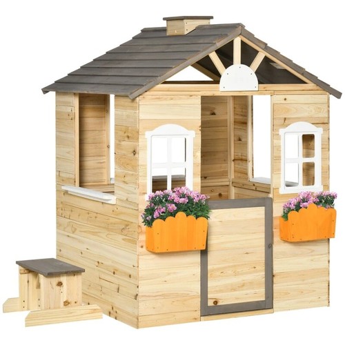 Wooden playhouse for kids - playhouse,
