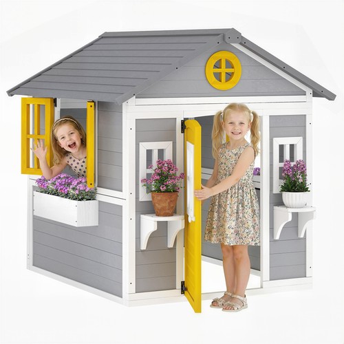 Outsunny wooden playhouse - outsunny,