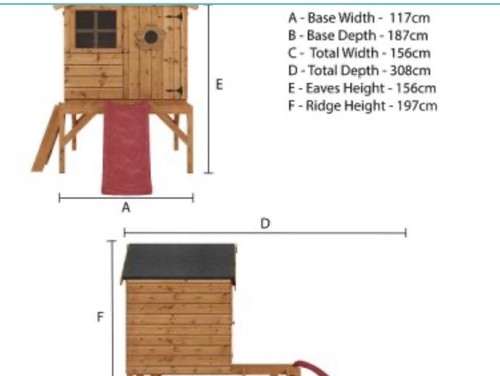 New wooden playhouse with - wooden,